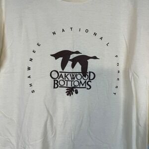 Vtg Shawnee National Forest‎ Oakwood Bottoms Ducks Graphic Single Stitch T-Shirt
